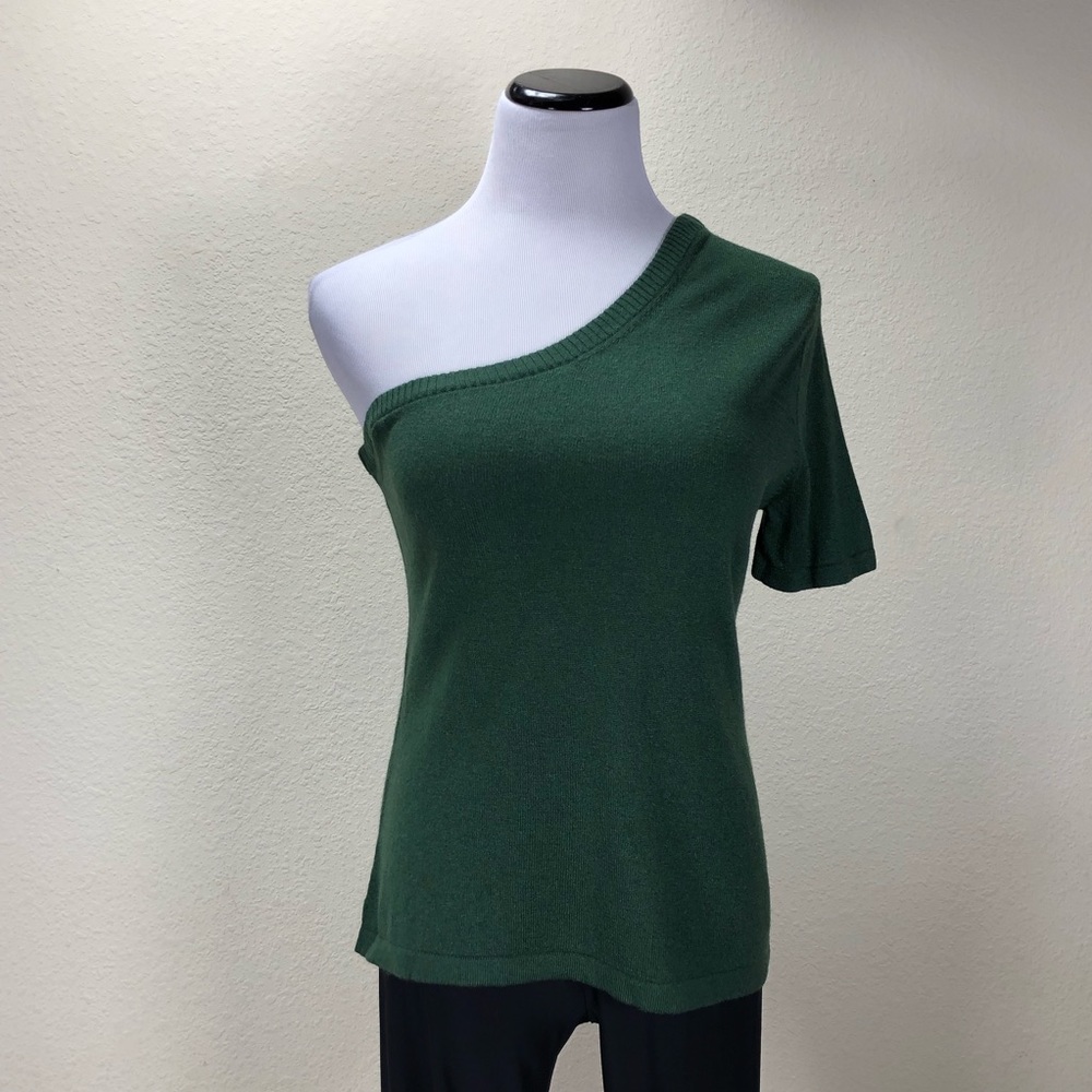 Moda International Olive Green On Sleeve Sweater